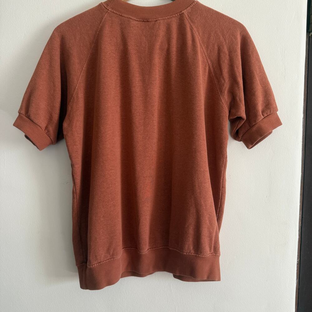 JUNGMAVEN | Warm Brown Hemp Short Sleeve Sweatshirt | Small - Picture 6 of 6